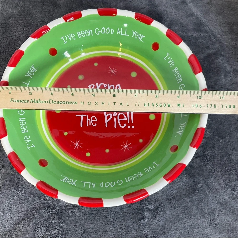 Vintage Pie Dish By Encore‎ Group 2007 Bring On The Pie Christmas Plate